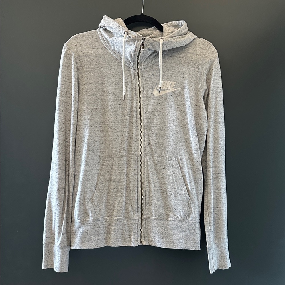 Nike Heather Gray Full-Zip Hoodie